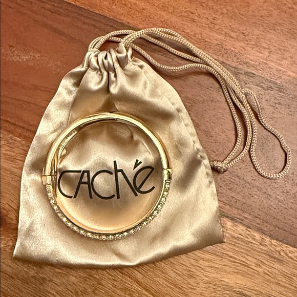 Cache Gold Bracelet with Silver Rhinestones - Picture 5 of 7